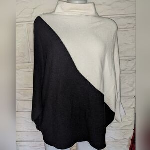 T Tahari Asymmetrical Colorblock Cowl-Neck Sweater